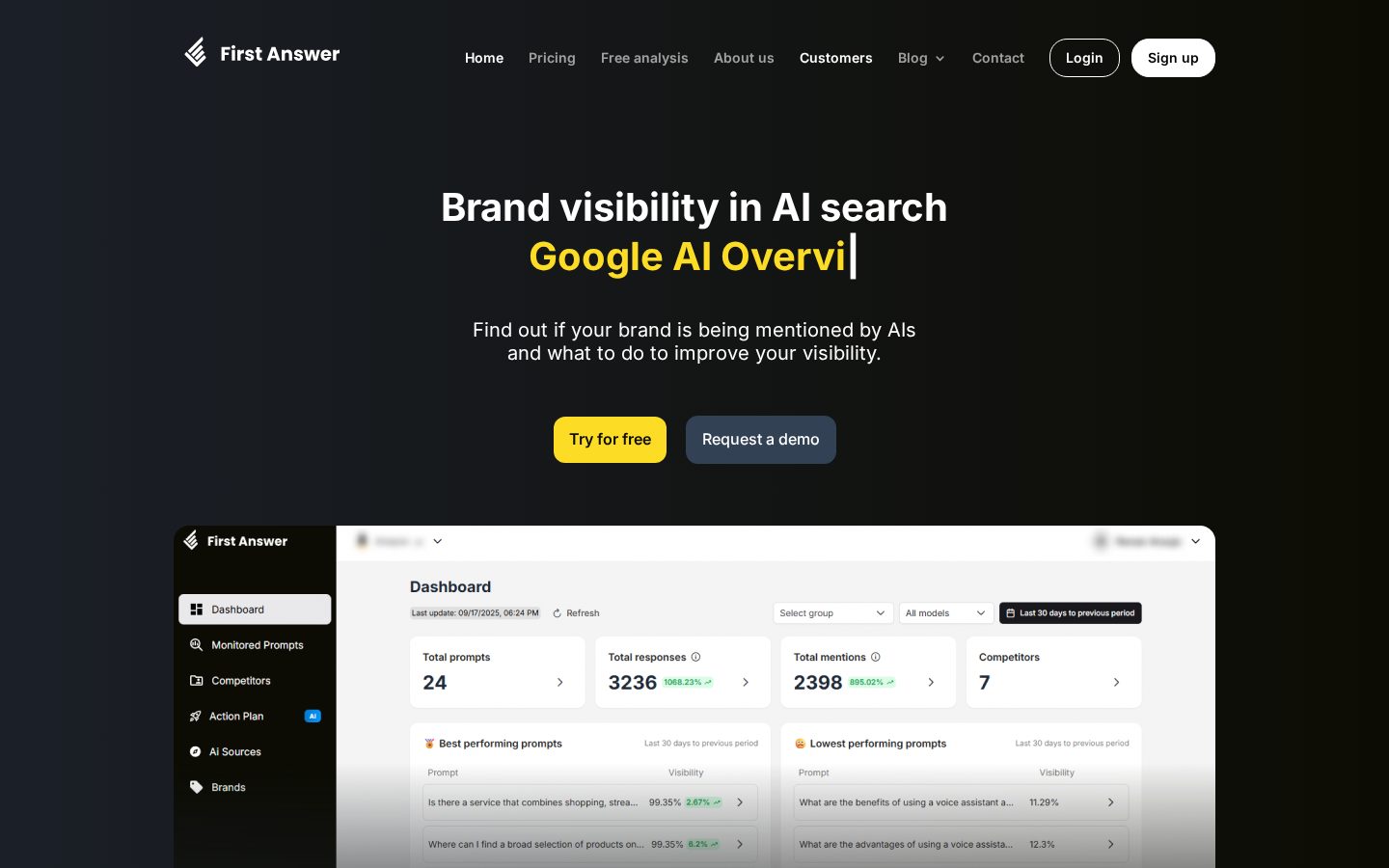 First Answer Homepage
