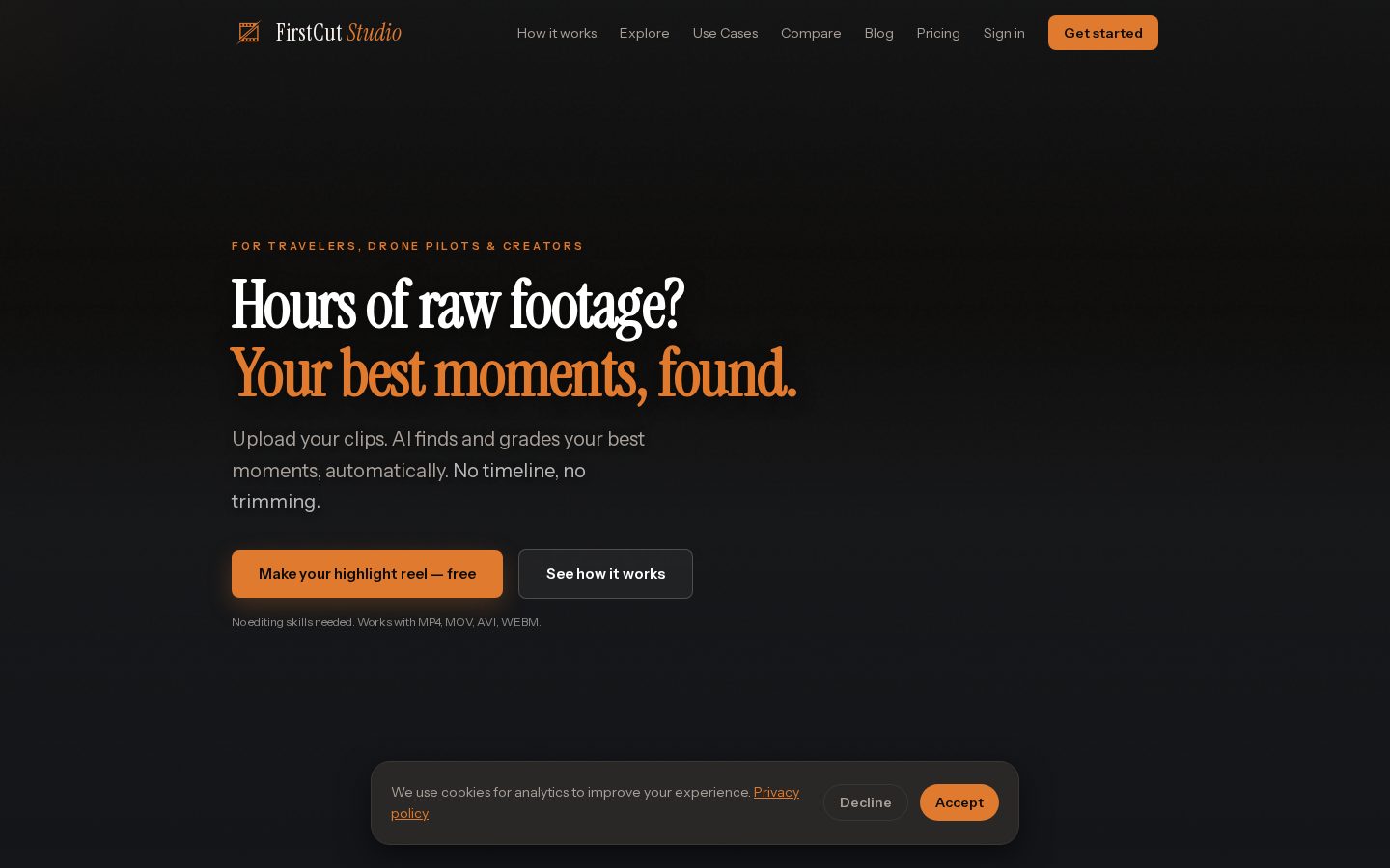 FirstCut Studio Homepage