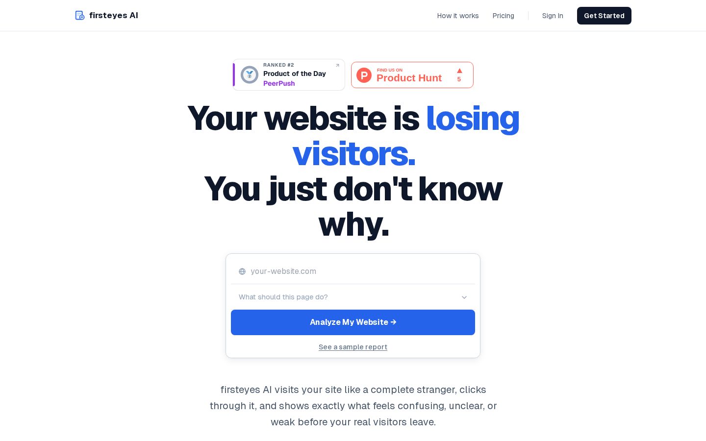 firsteyes AI Homepage