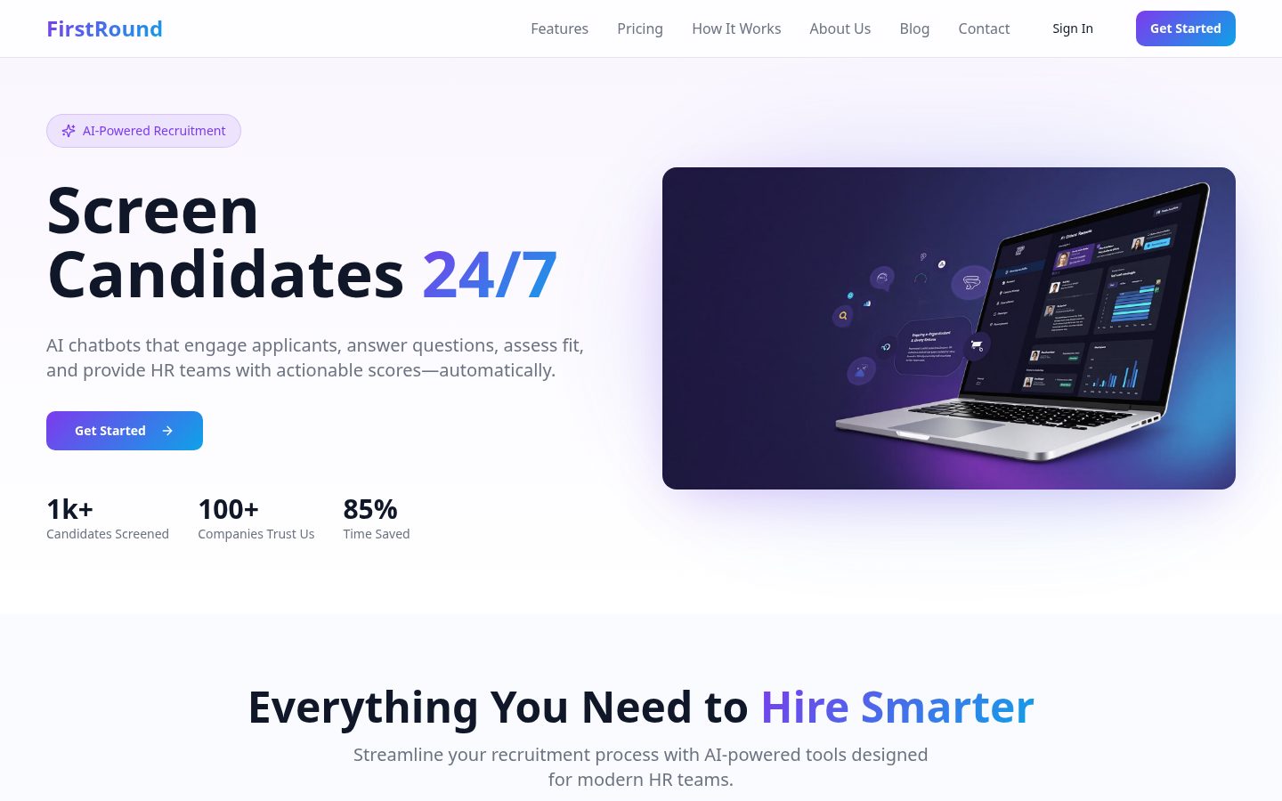 FirstRound Homepage