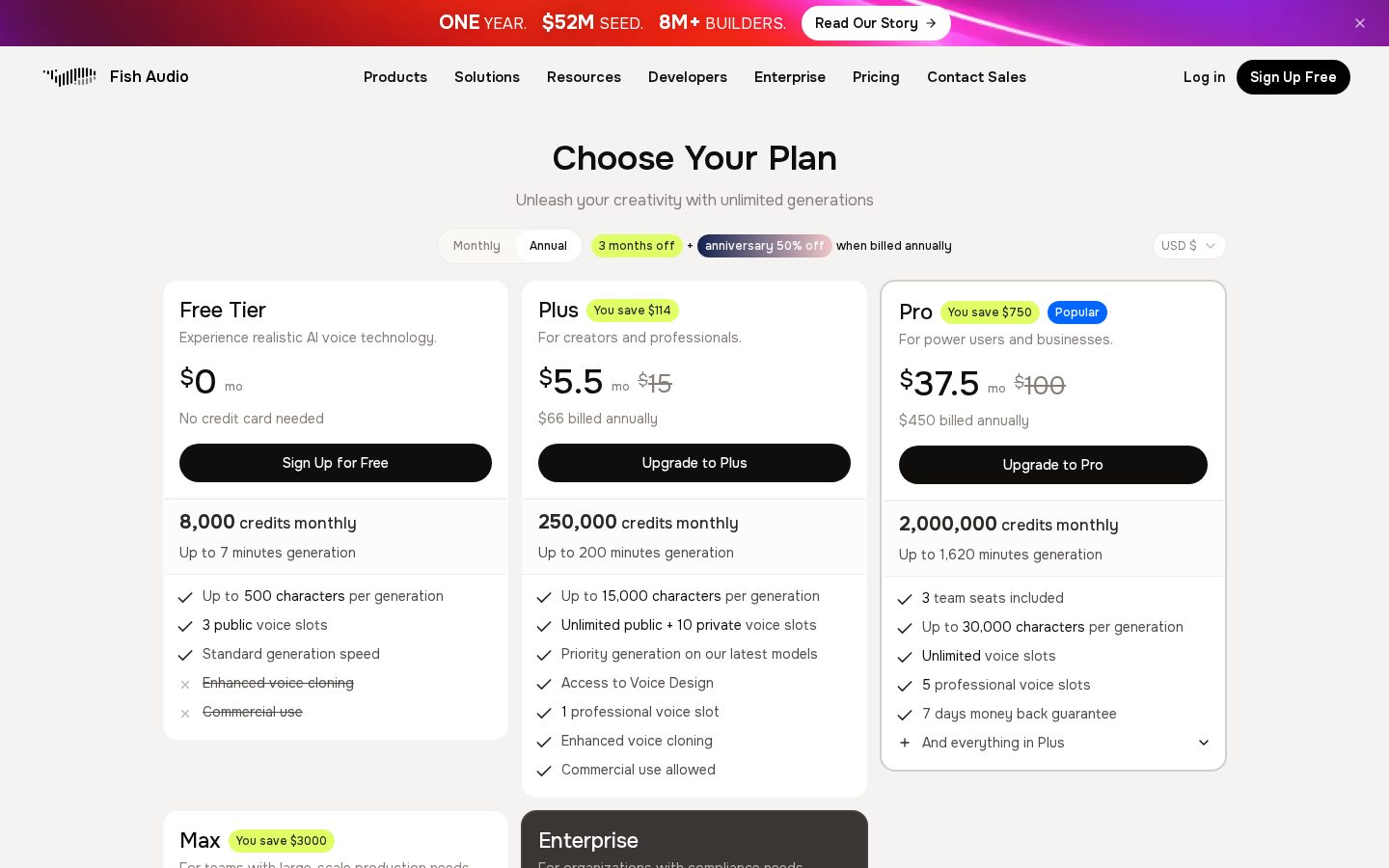 Fish Audio S2 Pricing