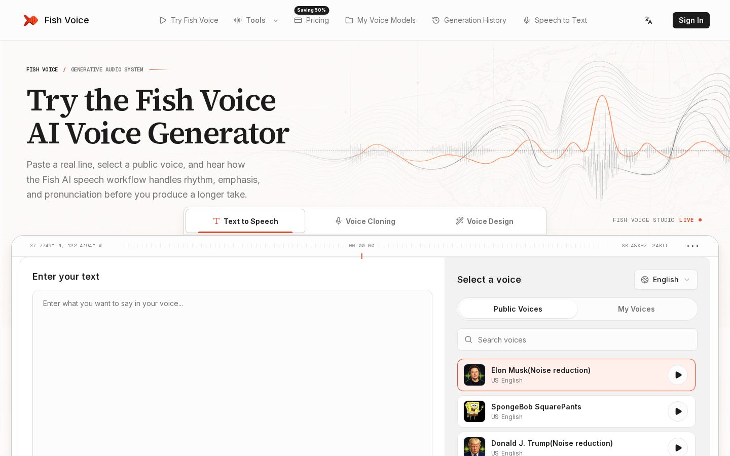 Fish Voice Homepage