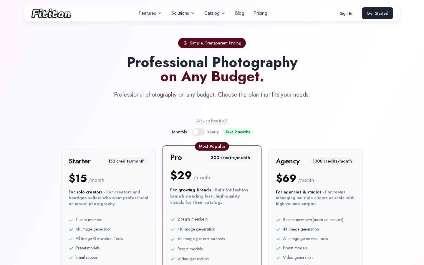 Fit It On Pricing