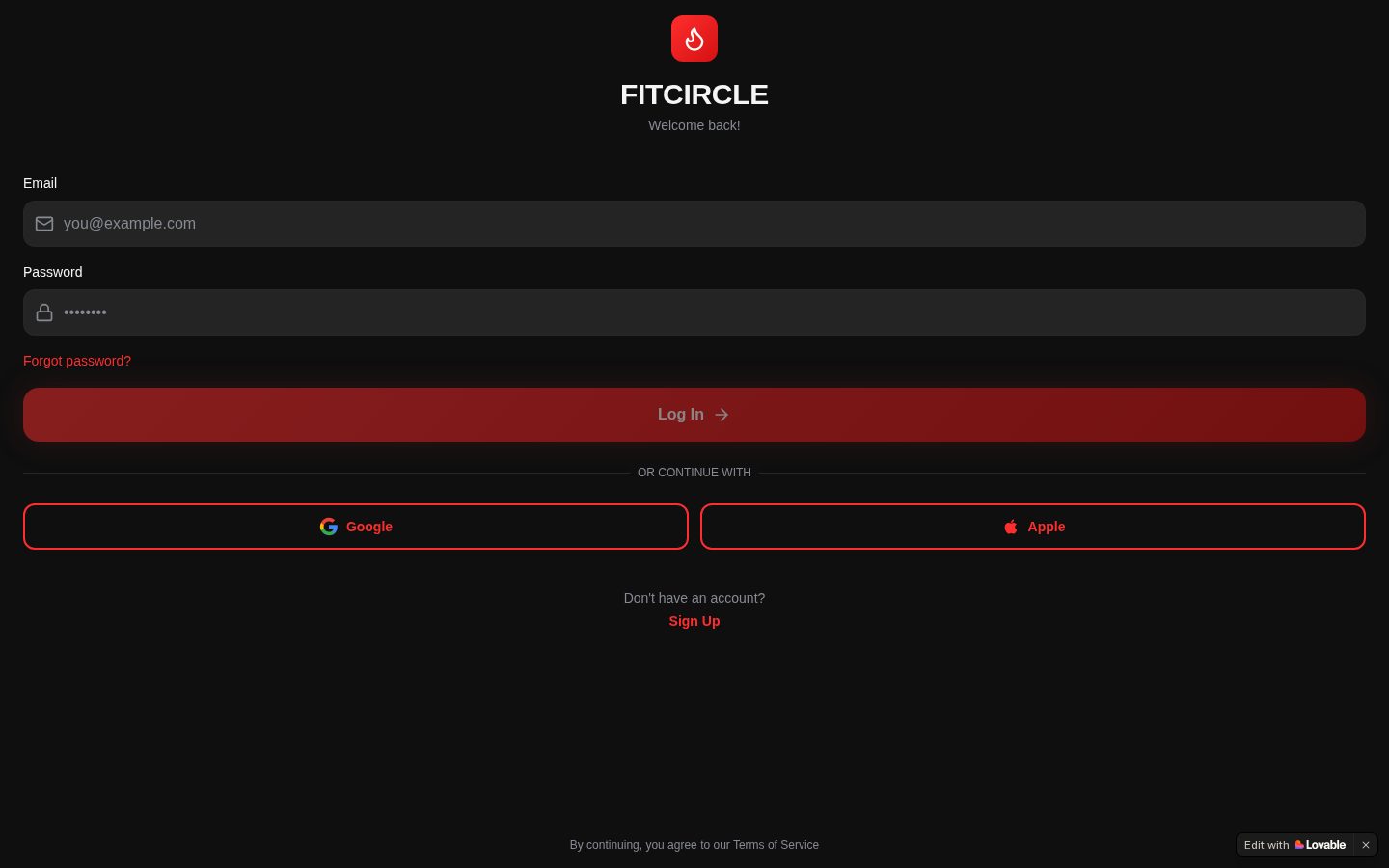 FitCircle Homepage