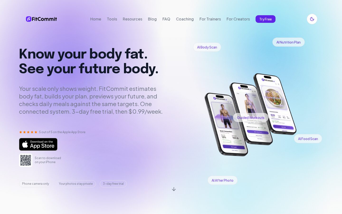 FitCommit AI Homepage