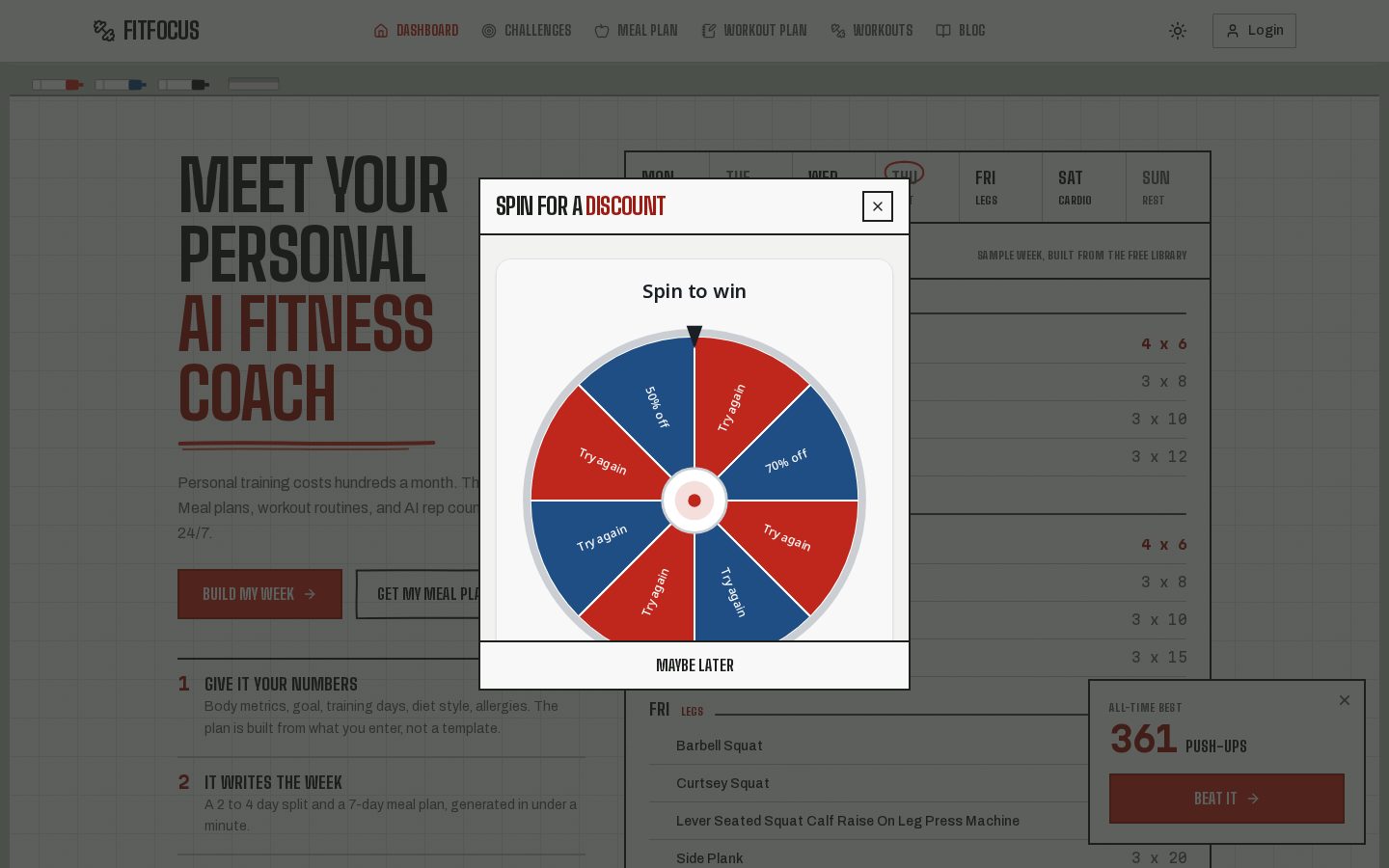 FitFocus Homepage