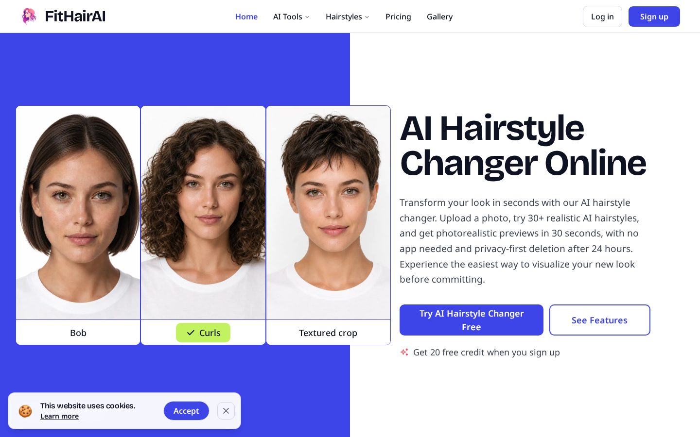 FitHairAI Homepage