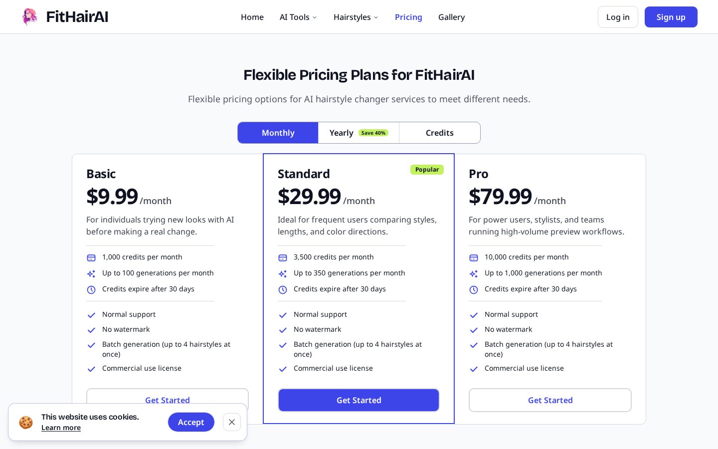 FitHairAI Pricing