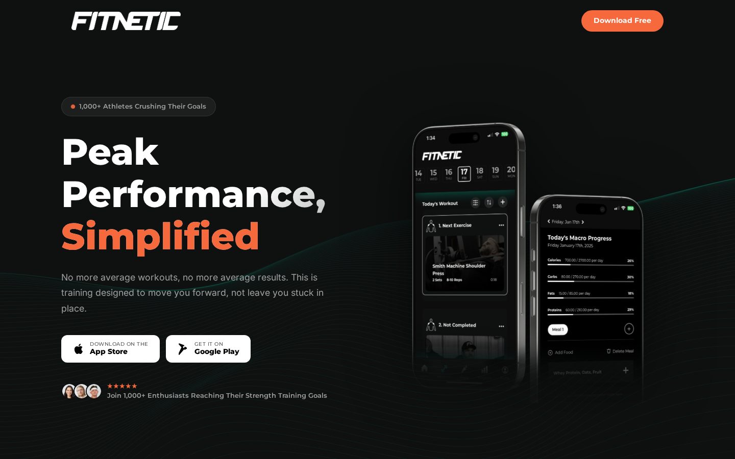 Fitnetic Homepage