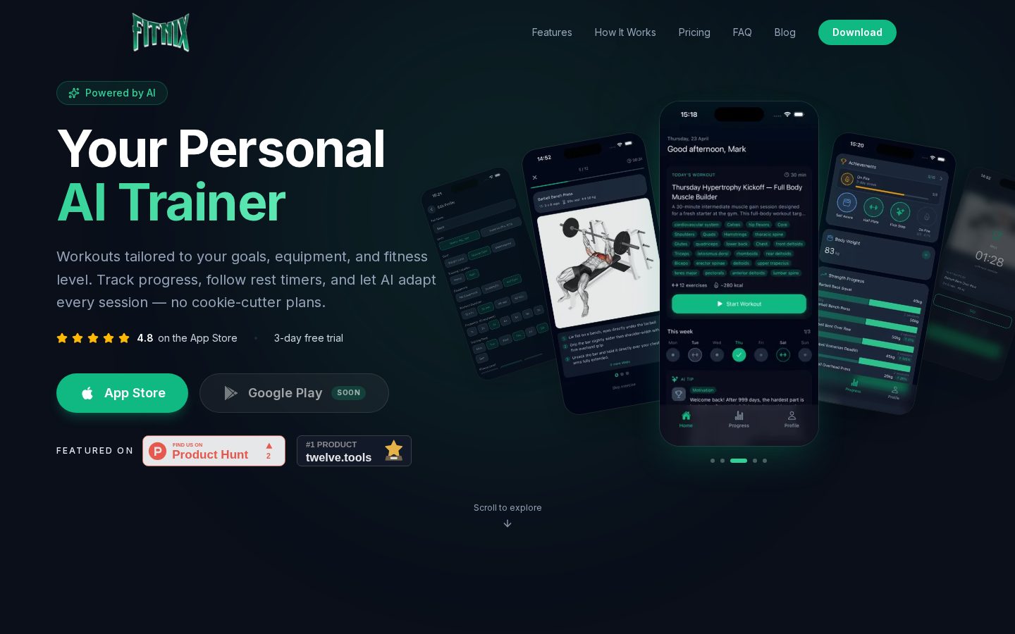 Fitnix Homepage