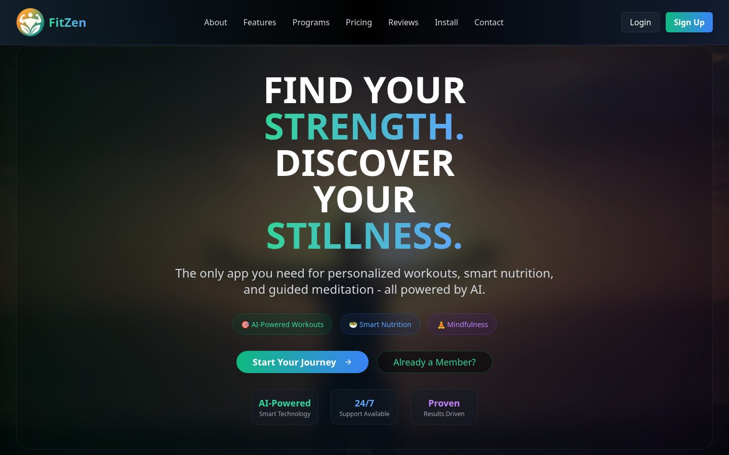 FitZen Homepage