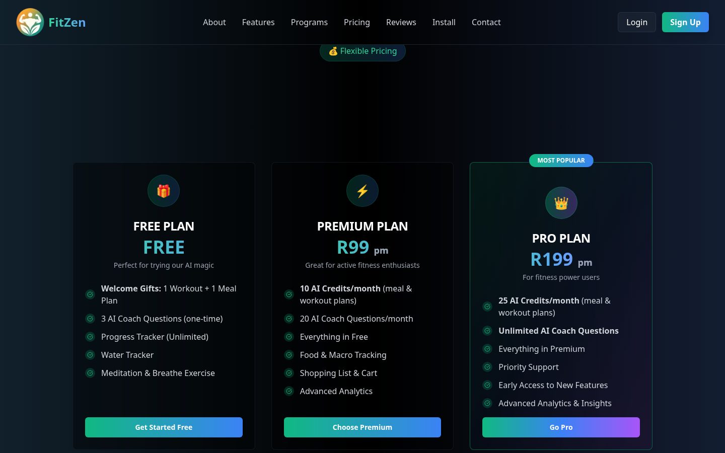 FitZen Pricing