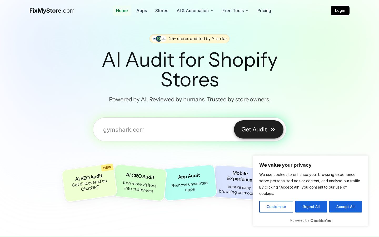 Fix My Store Homepage