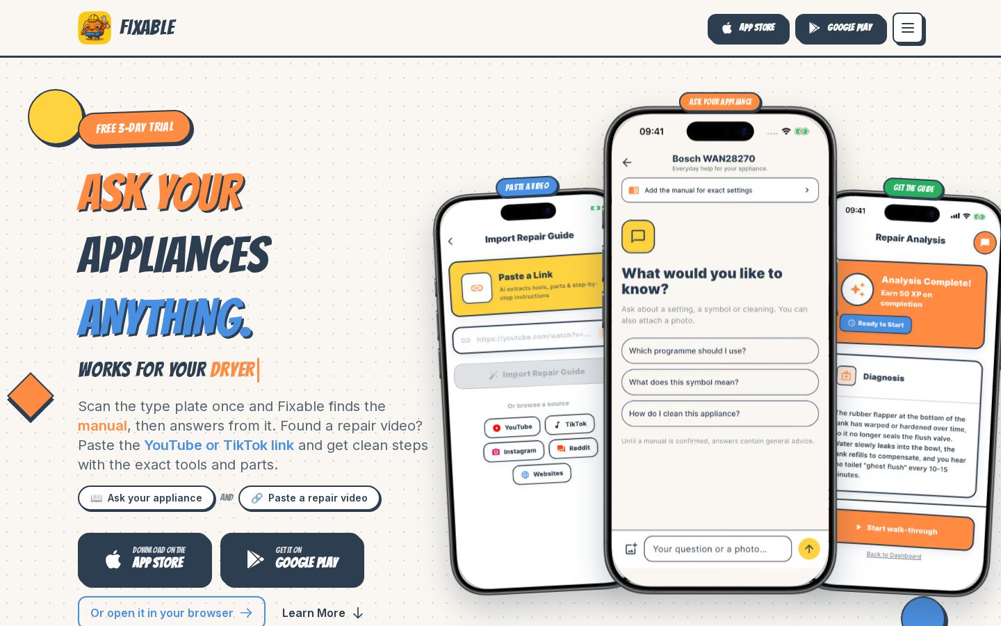 Fixable Homepage
