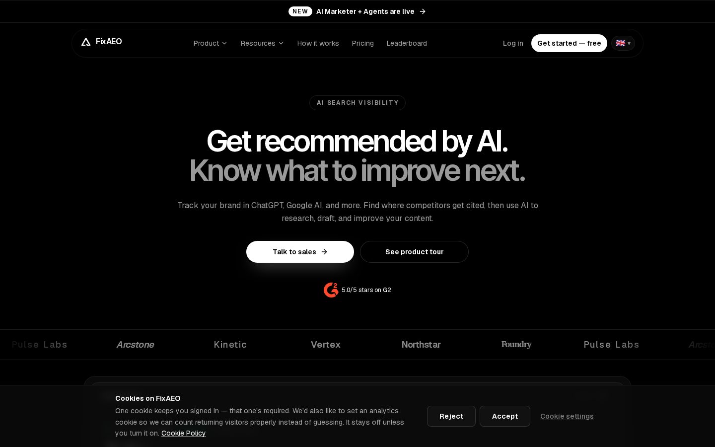 FixAEO Homepage