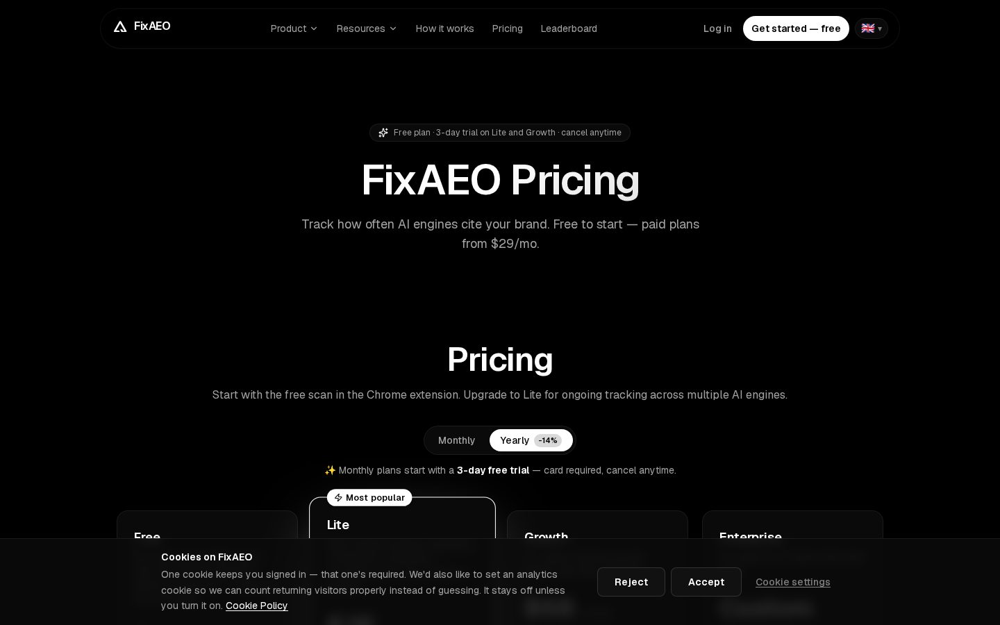 FixAEO Pricing