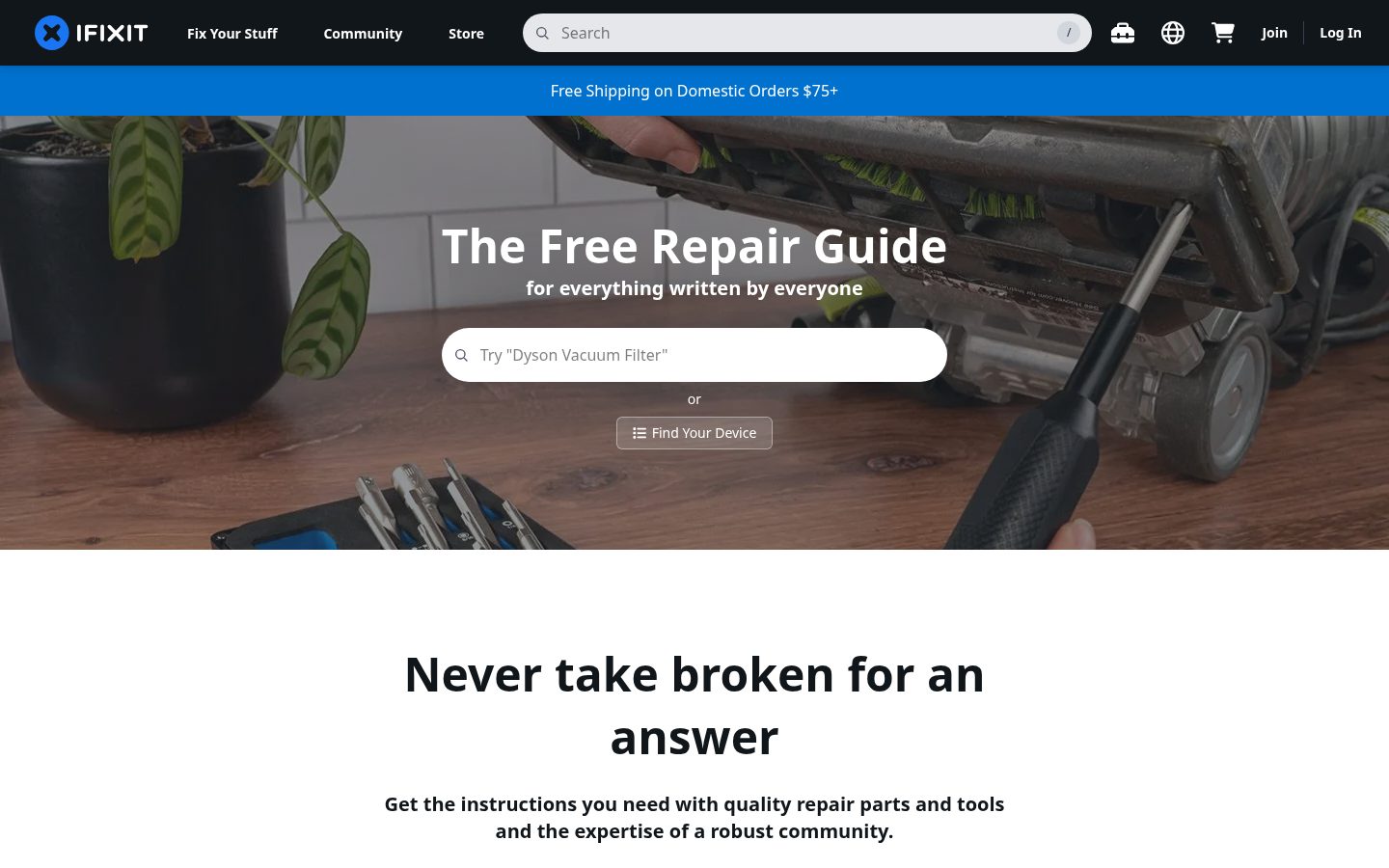 FixBot by iFixit Homepage