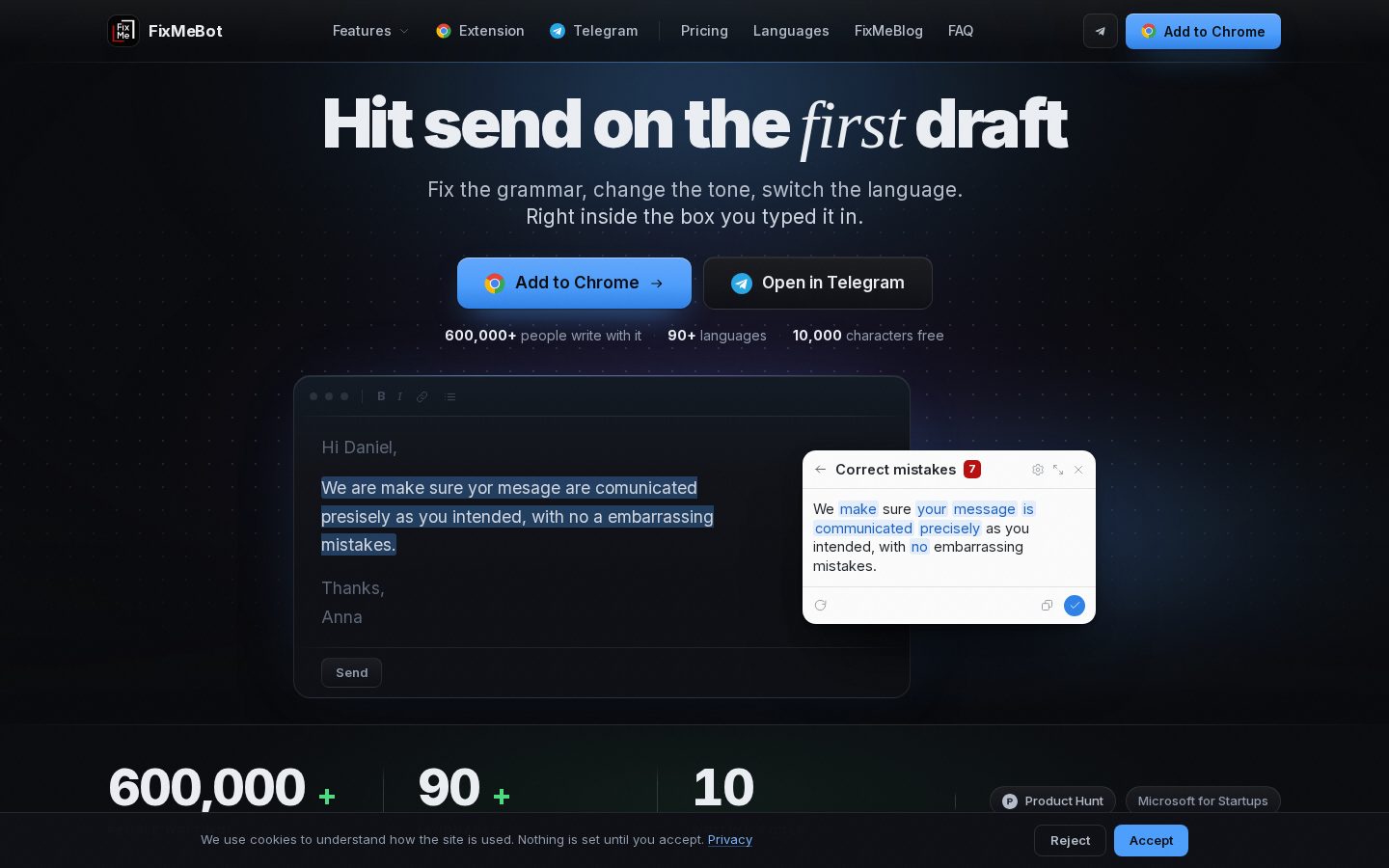 FixMeBot Homepage
