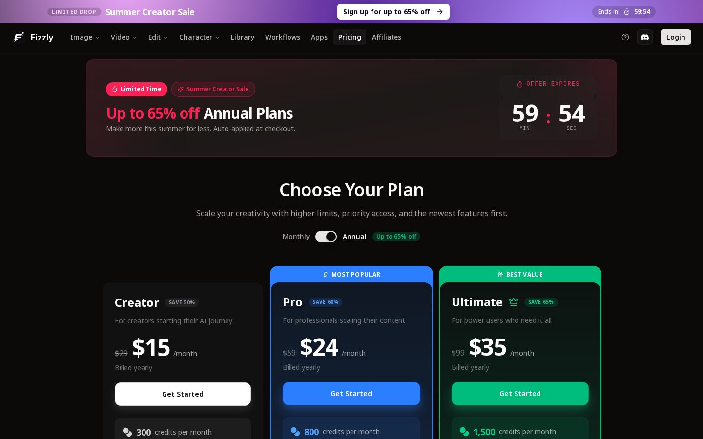 fizzly-ai-tools Pricing