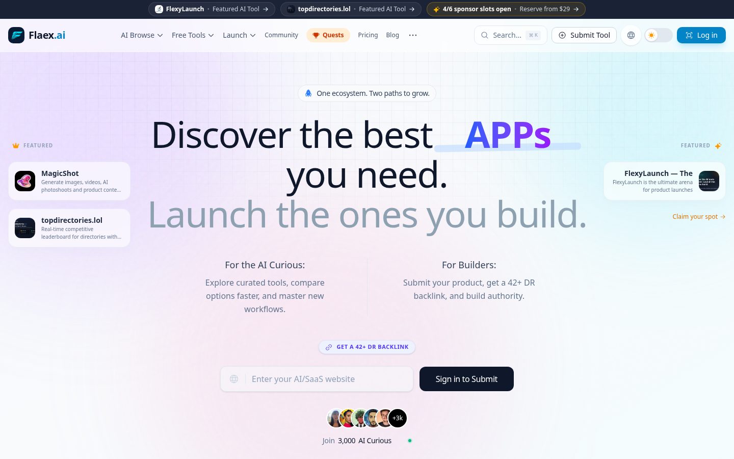 Flaex AI Homepage