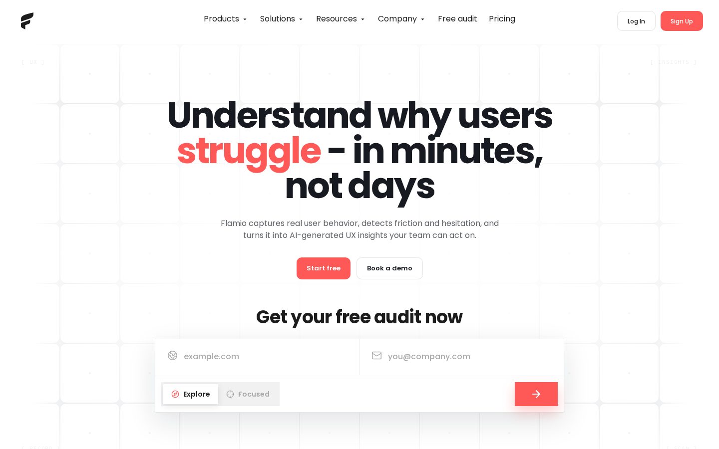Flamio Homepage