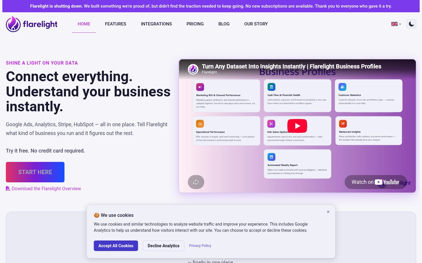 Flarelight Homepage