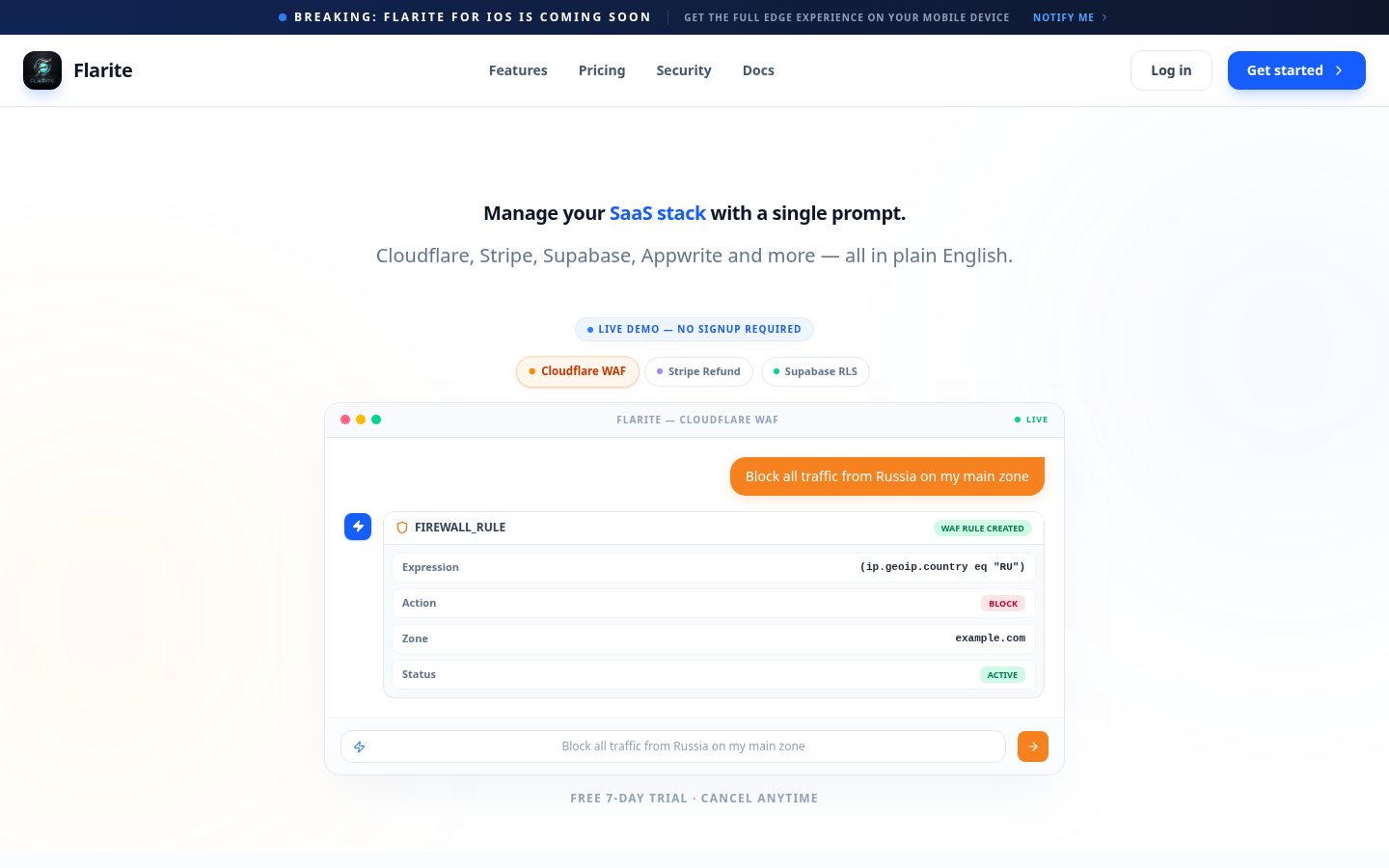 Flarite Homepage