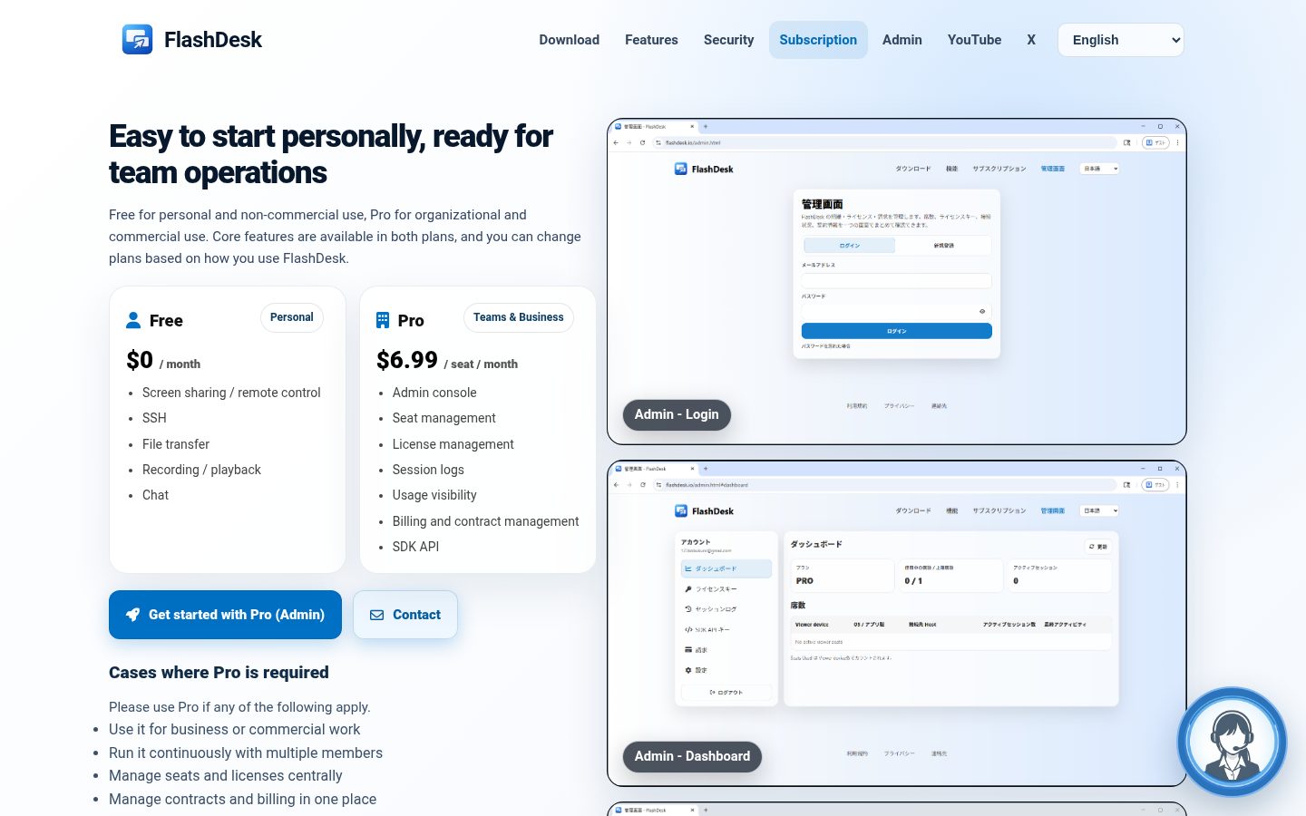 FlashDesk Pricing