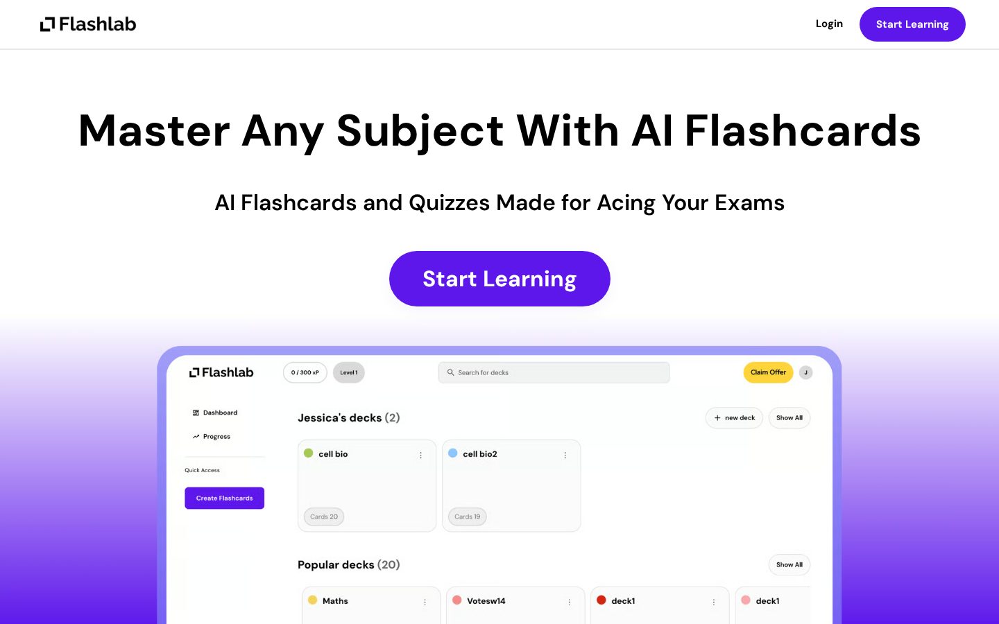 Flashlab.io Homepage