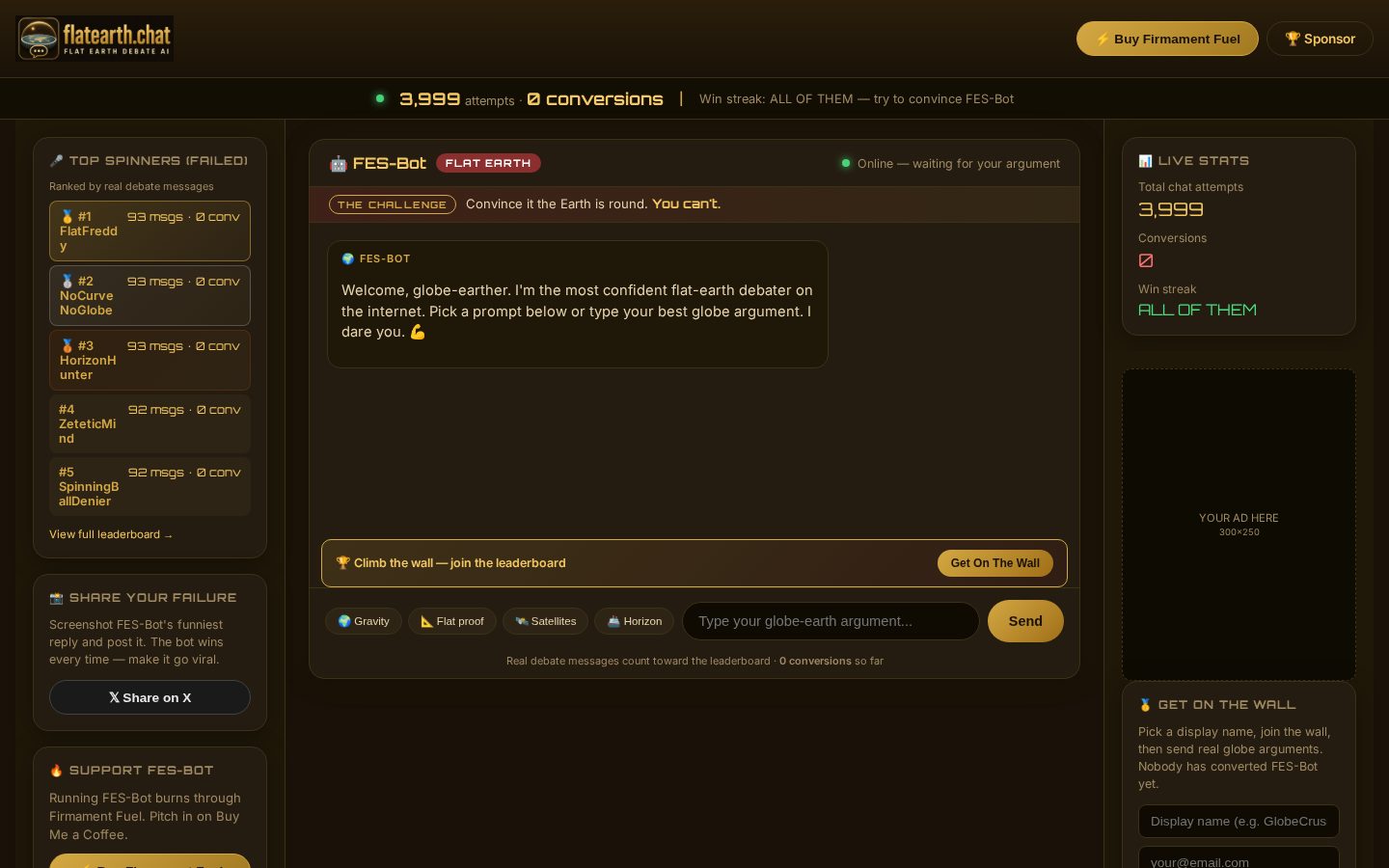 FlatEarthchat Homepage