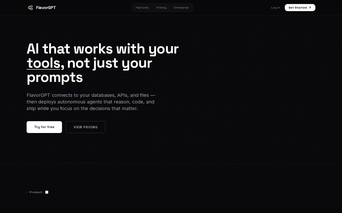 FlavorGPT Homepage