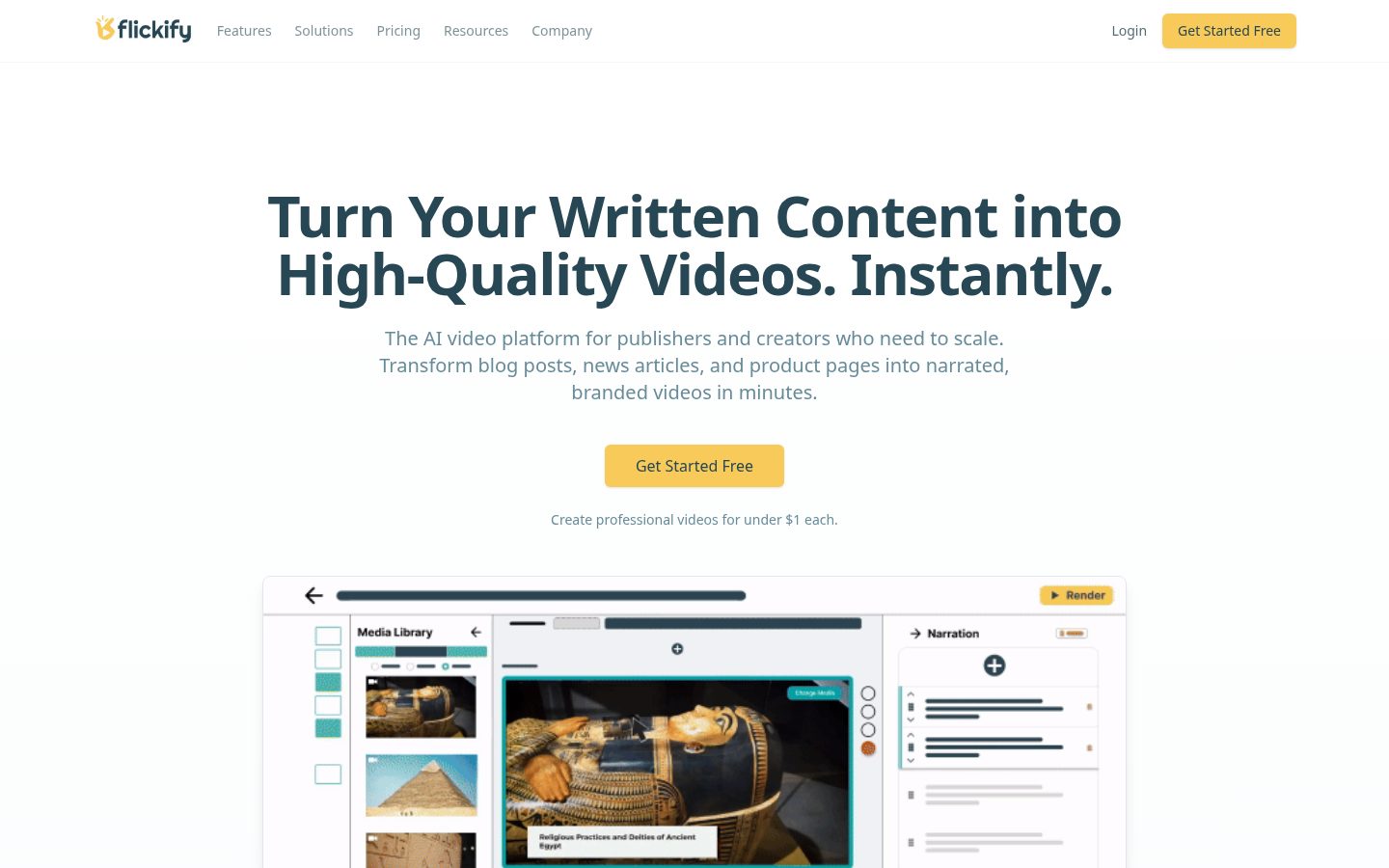 Flickify Homepage