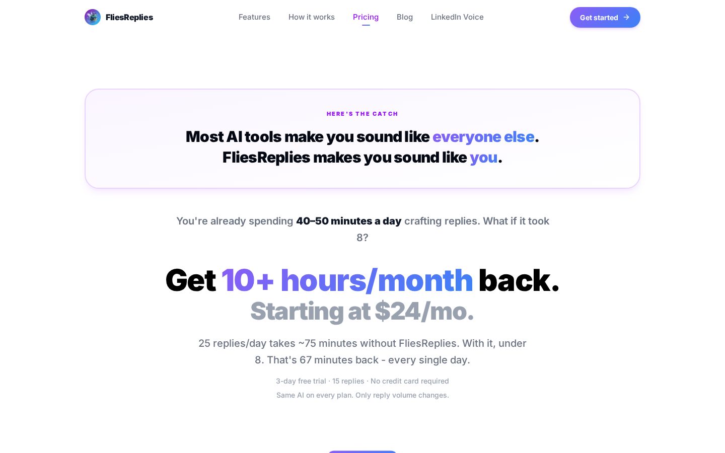 FliesReplies Pricing