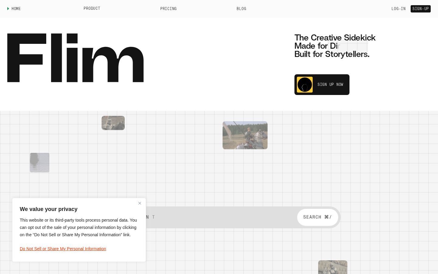 Flim AI Homepage