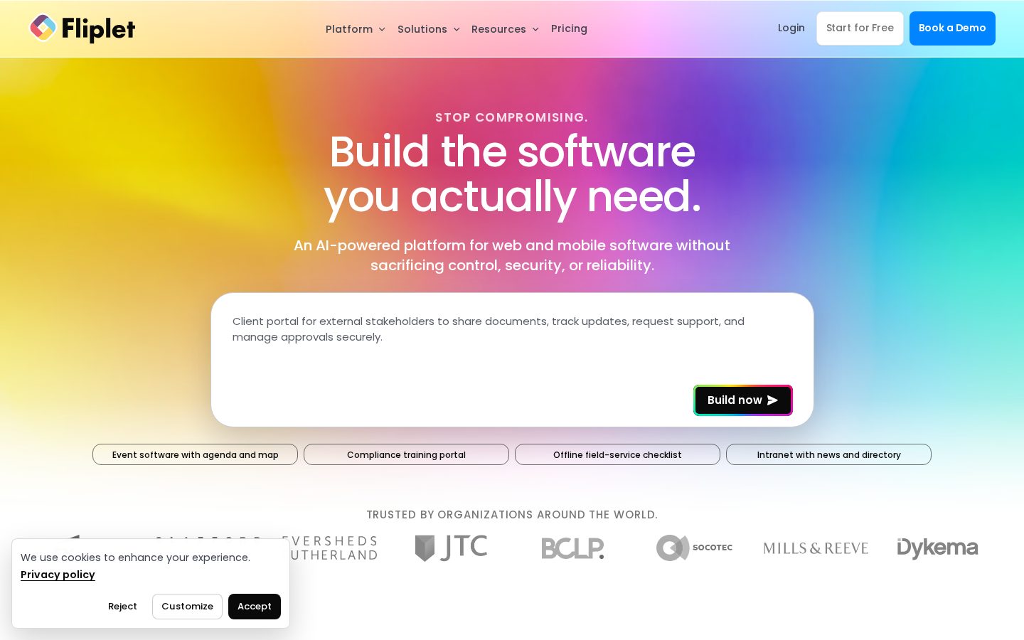 Fliplet Homepage