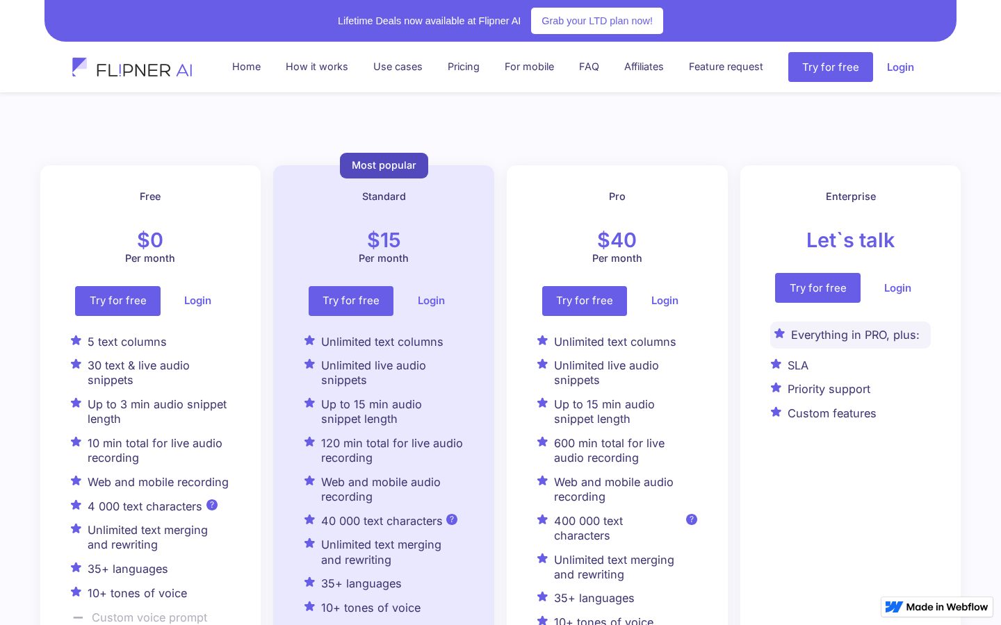 Flipner Pricing