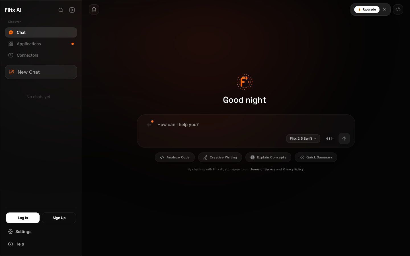 Flitx AI Homepage