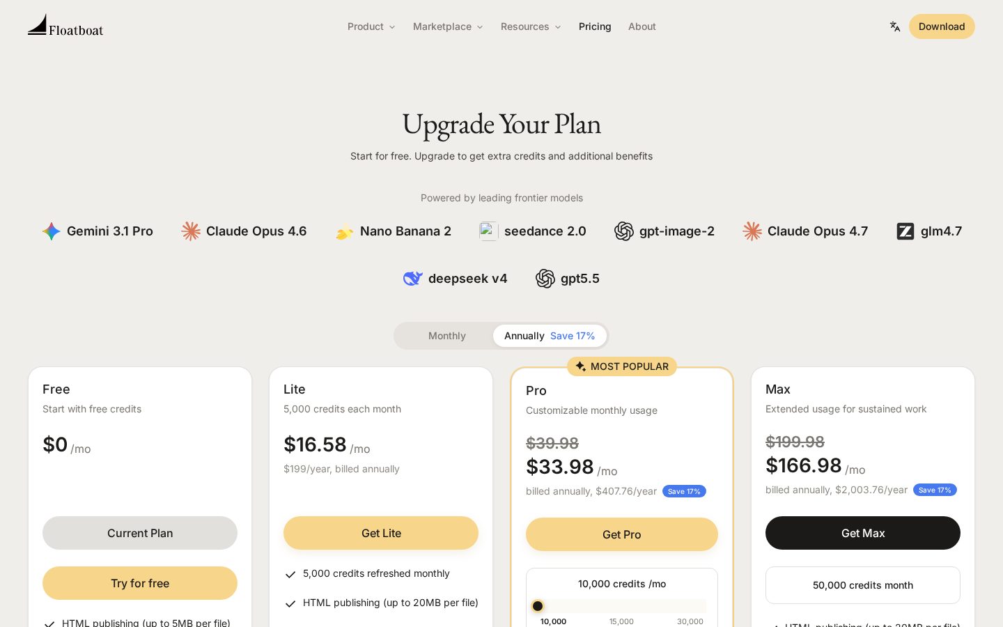 Floatboat ai Pricing