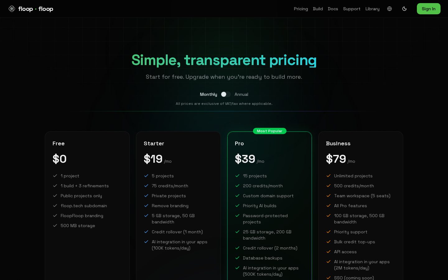 FloopFloop Pricing