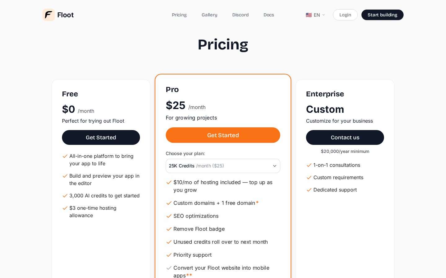 Floot Pricing