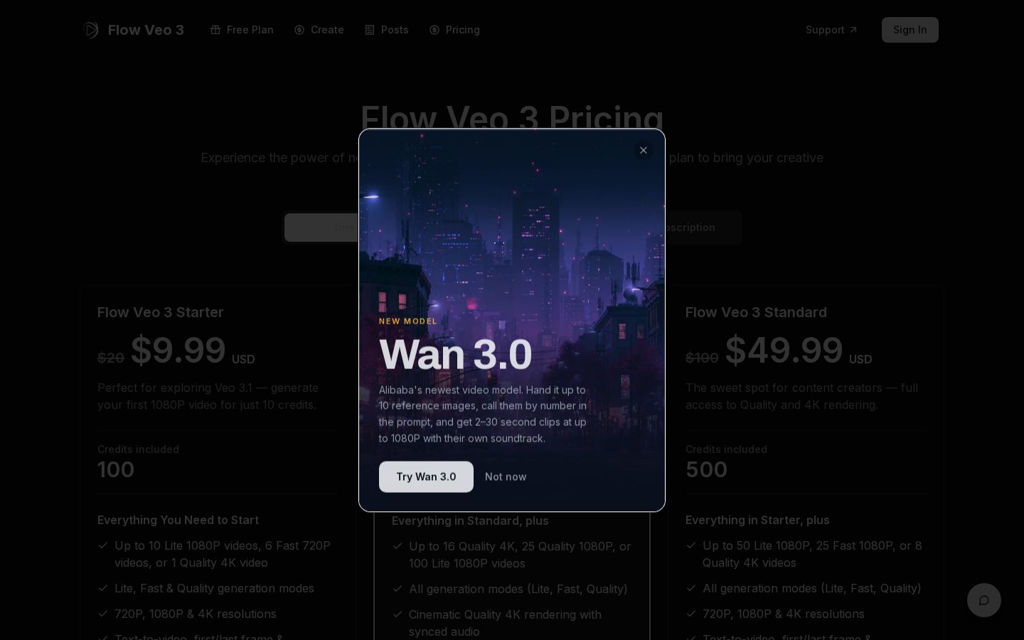 Flow Veo 3 Pricing