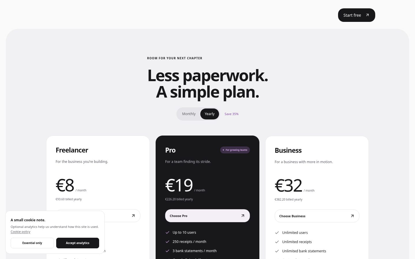 Flowceipt Pricing