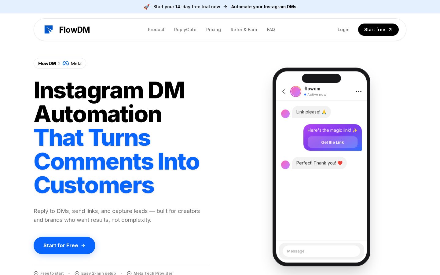 FlowDM Homepage