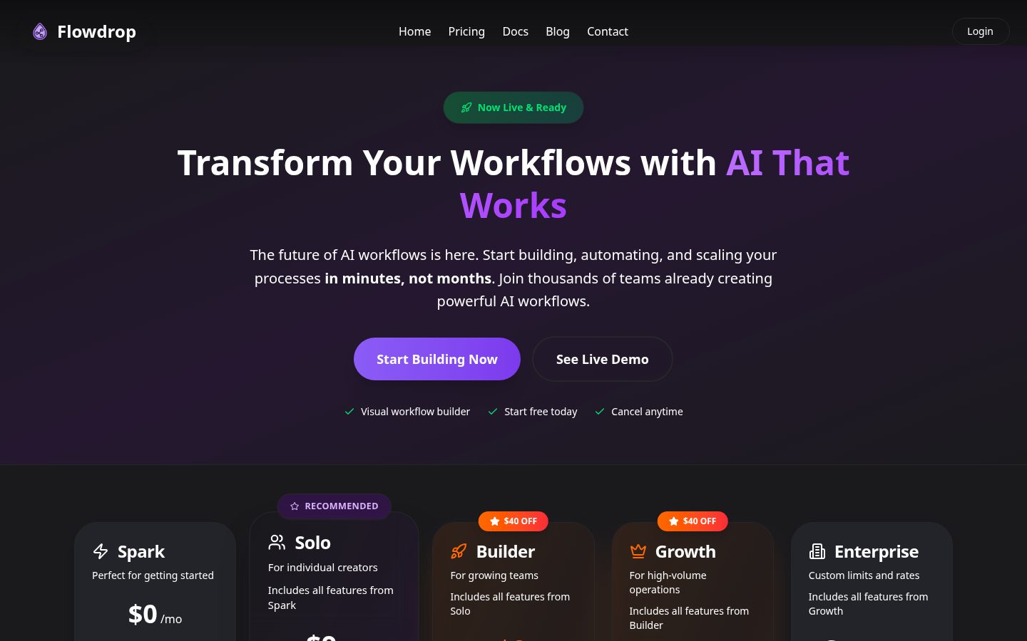 Flowdrop V1.1 Pricing