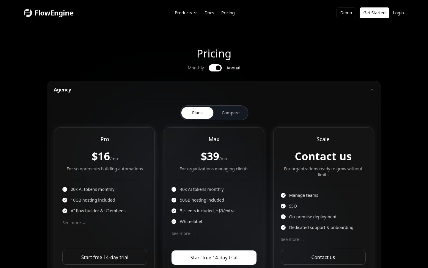 FlowEngine Pricing