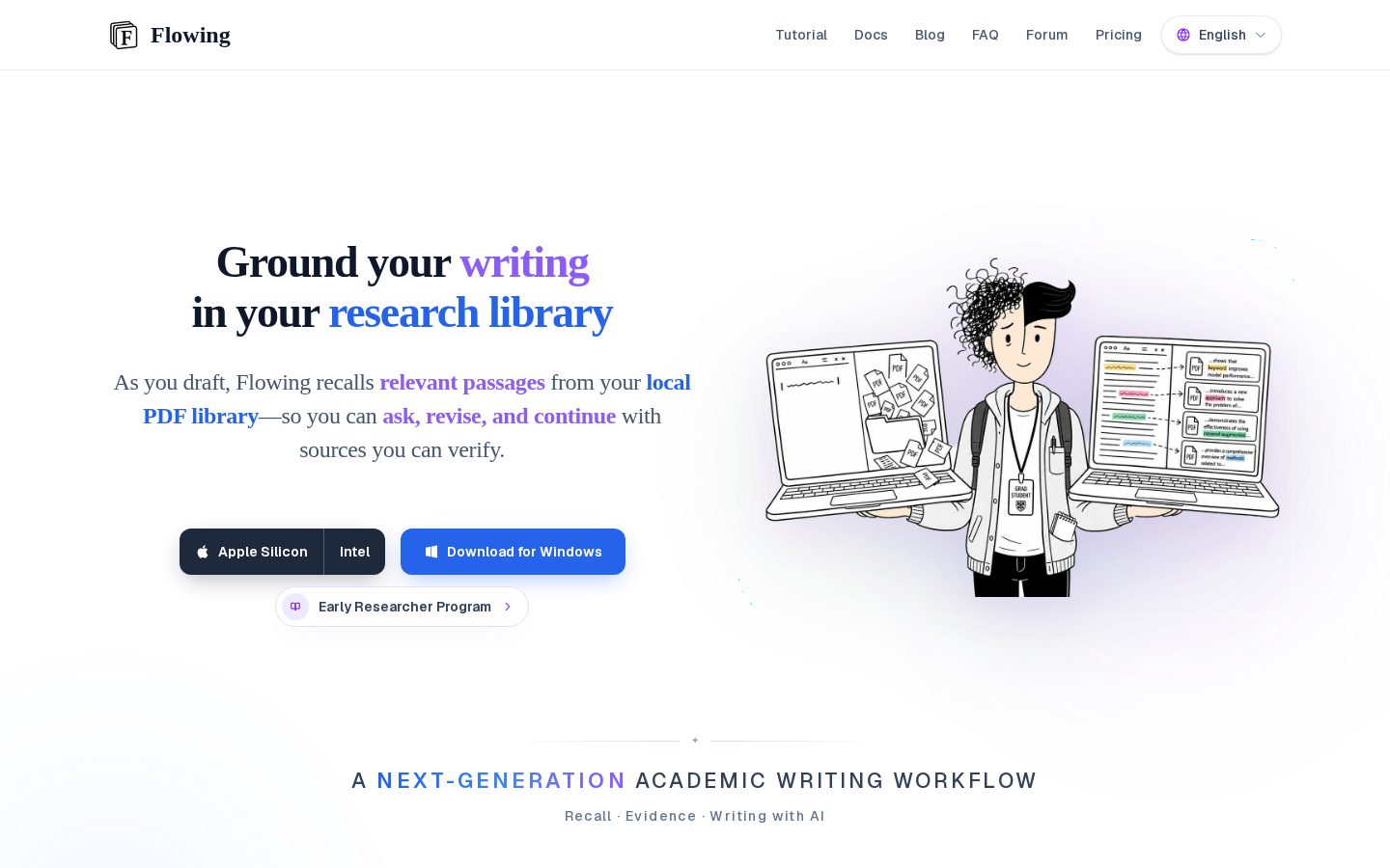 Flowing Homepage