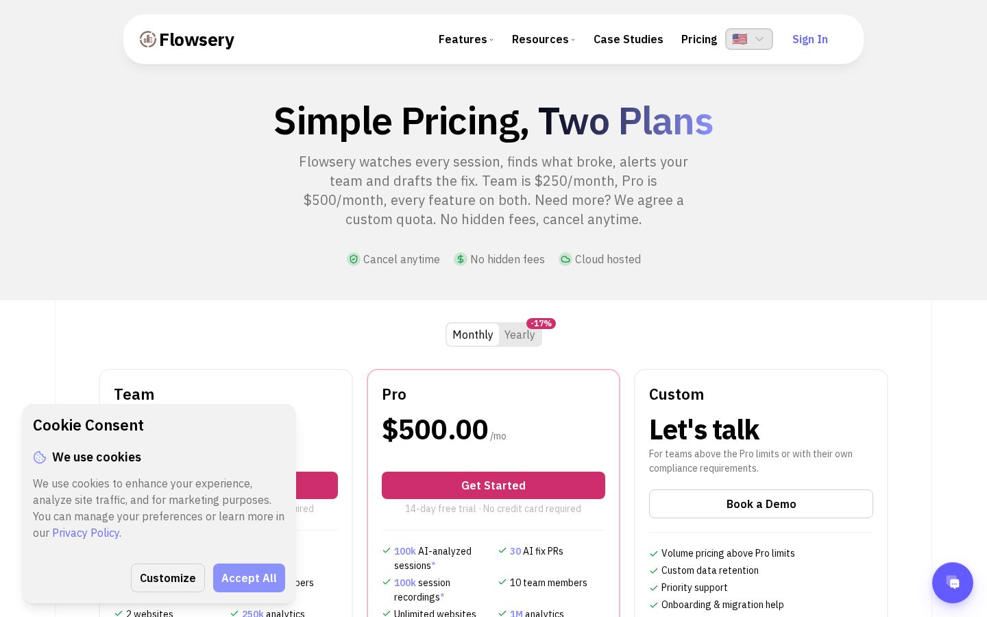 Flowsery Pricing