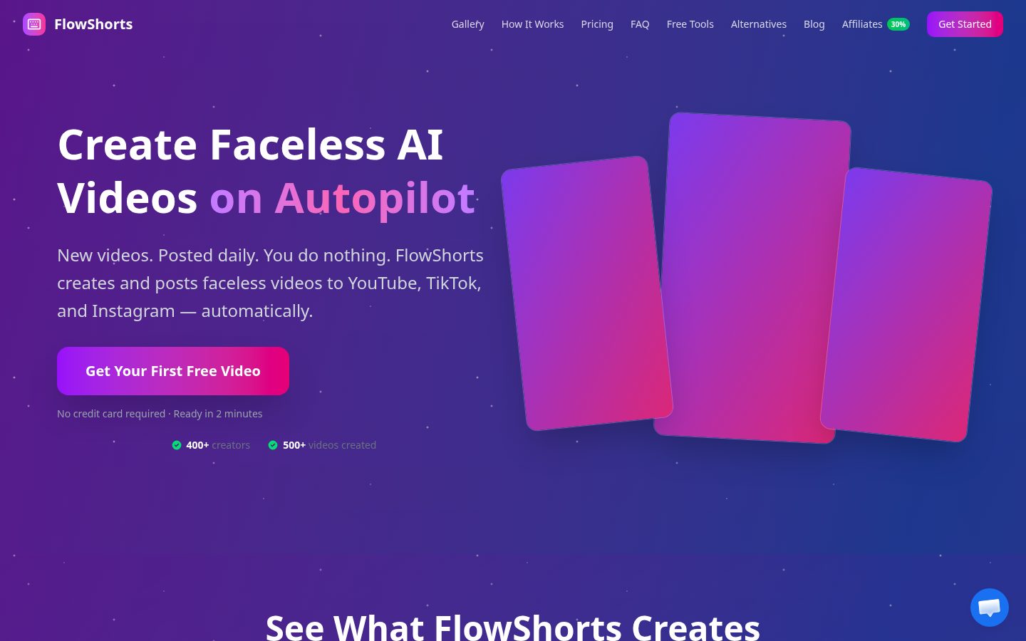 Flowshorts Homepage