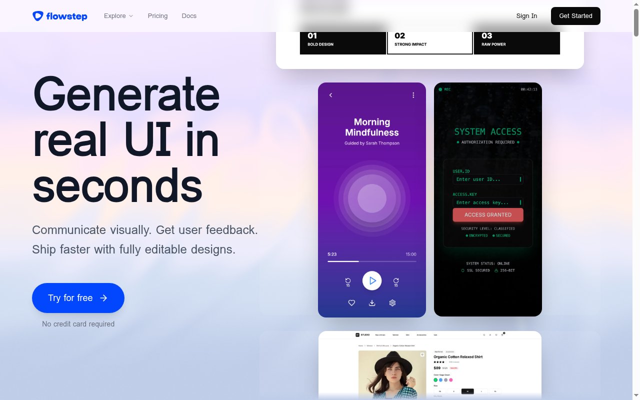 Flowstep homepage