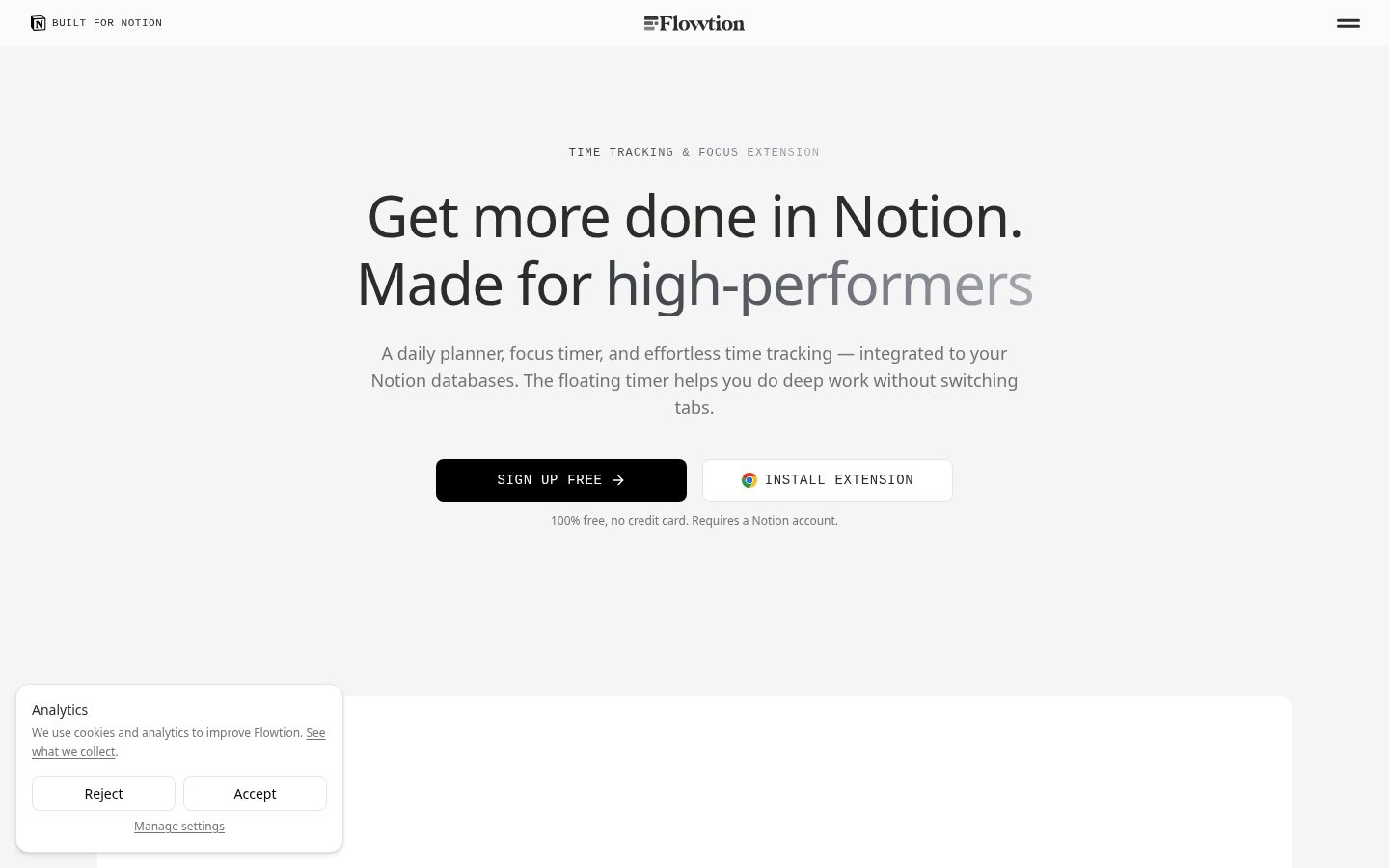 Flowtion Homepage